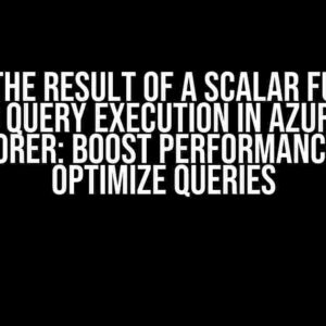 Cache the result of a scalar function during query execution in Azure Data Explorer: Boost Performance and Optimize Queries