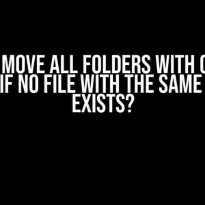 How to Move All Folders with CMD in a Loop if No File with the Same Name Exists?
