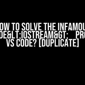 How to Solve the Infamous `#include<iostream>` Problem on VS Code? [Duplicate]