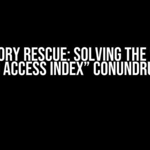 Repository Rescue: Solving the “Unable to Access Index” Conundrum