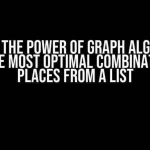 Unleash the Power of Graph Algorithms: Get the Most Optimal Combination of Places from a List