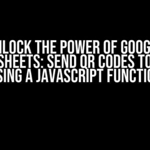 Unlock the Power of Google Spreadsheets: Send QR Codes to Emails using a JavaScript Function